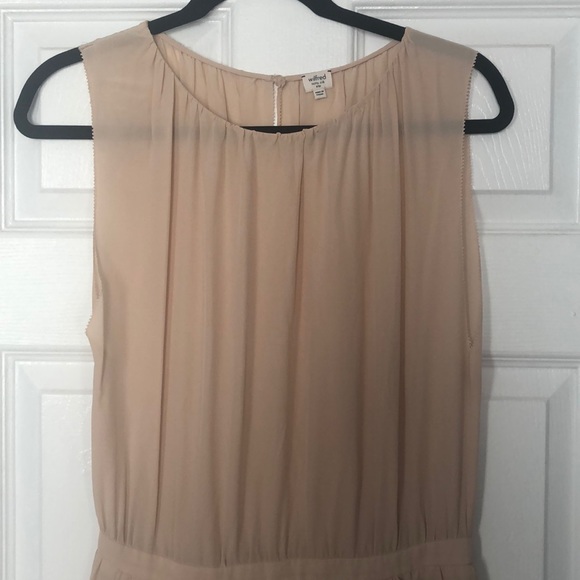 WILFRED FOR ARITZIA NUDE 100% SILK DRESS 6 - Picture 6 of 12
